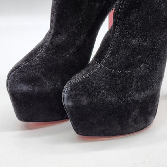 Christian Louboutin Gazolina Over the Knee Platform Suede Boots EU 37 US 7 - Picture 11 of 11